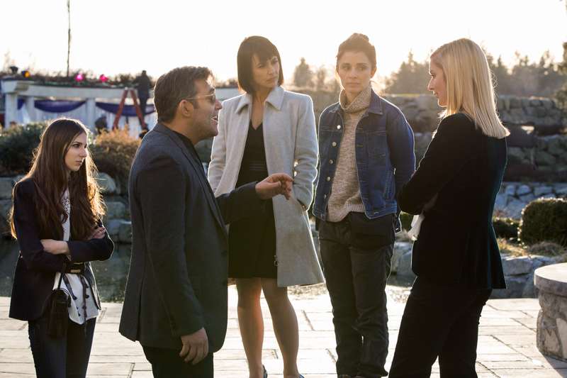 Genevieve Buechner (left), Craig Bierko, Constance Zimmer, Shiri Appleby, and Caitlin FitzGerald (Photo: James Dittiger)